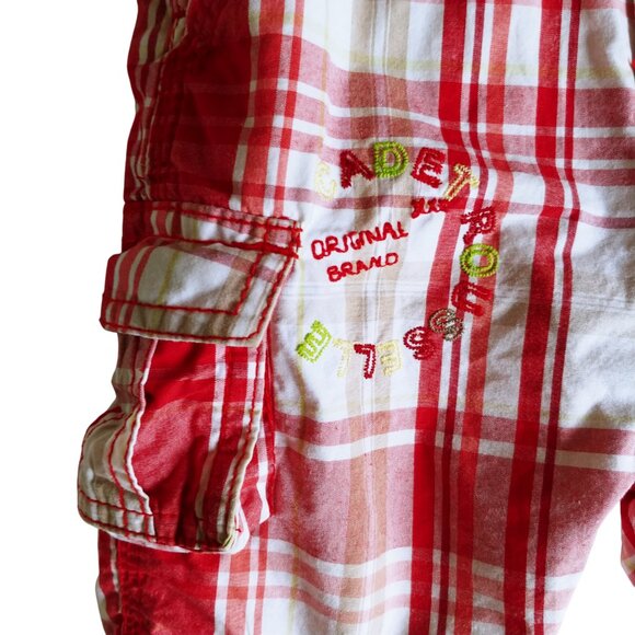 Cadet Rousselle Multiple Pockets Plaid Shortalls 18 Months - Picture 4 of 10